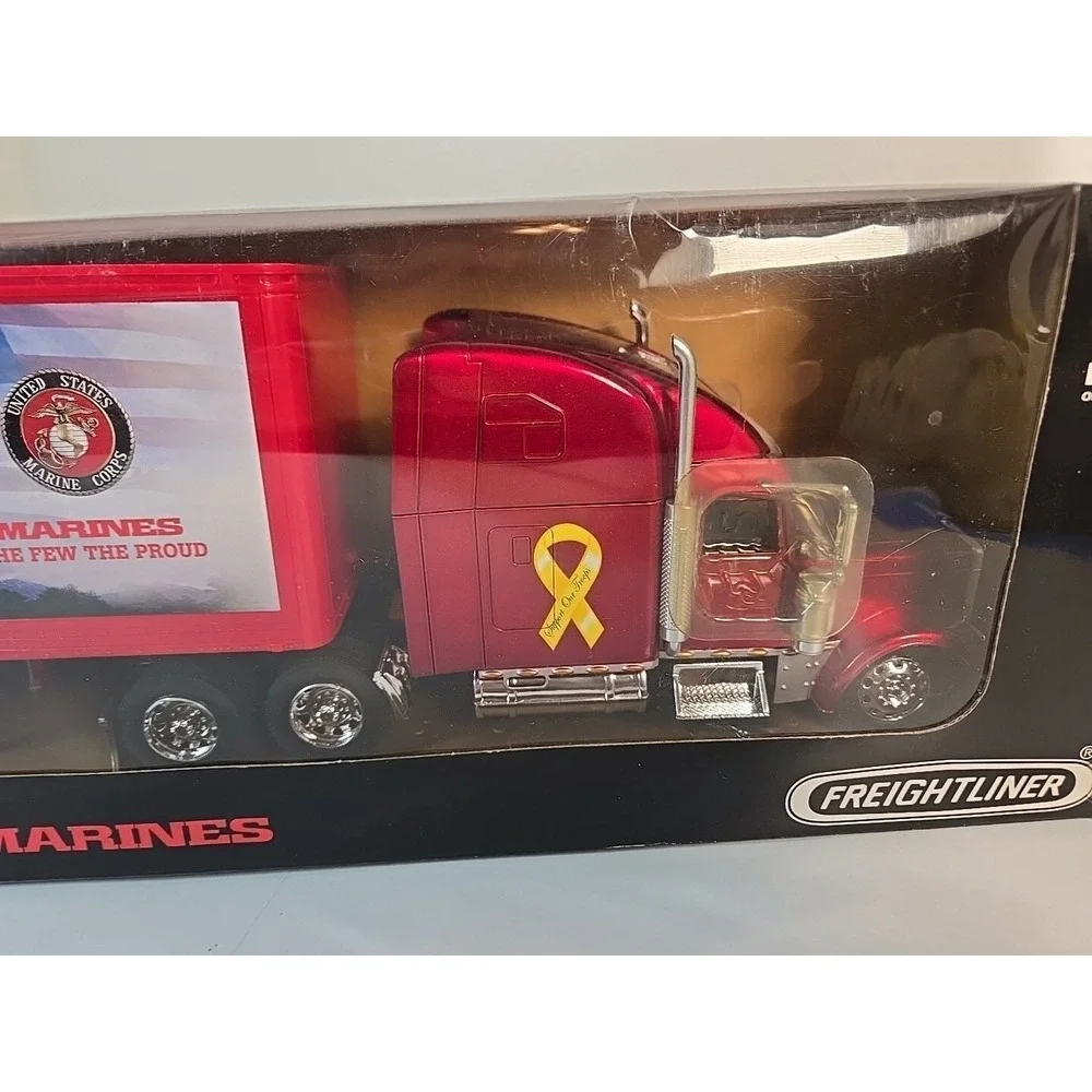 US Marines Long Hauler Die Cast 1:32 Toy Semi Freightliner New-Ray Toys USMC NIB